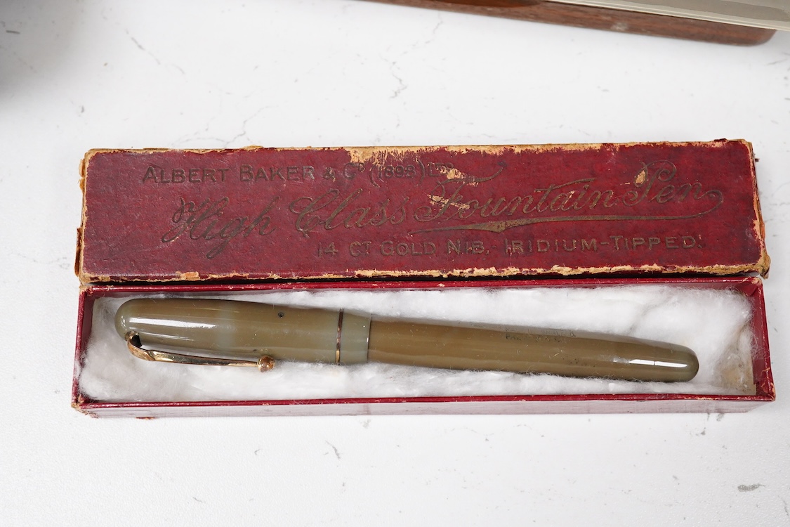 A quantity of boxed fountain pens and ballpens